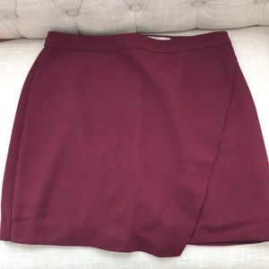 Banana Republic maroon asymmetrical skirt